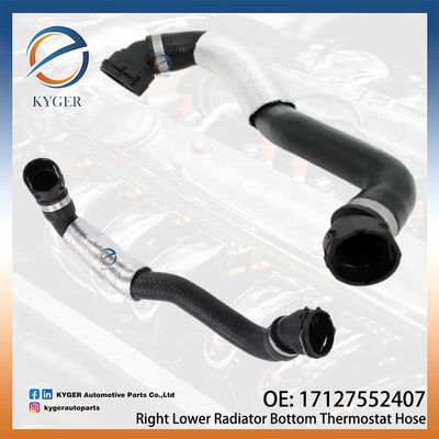 Selang termostat bagian bawah radiator kanan 17127552407 1712 7552 407 Untuk BMW E90 E91 E93 E92 E82 E88 Bagian mobil berkualitas tinggi